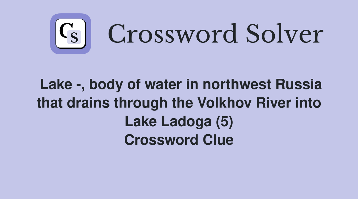 Lake , body of water in northwest Russia that drains through the